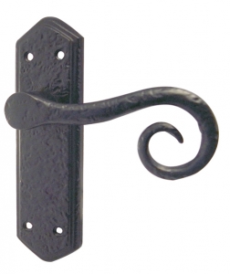 Royal Black Antique Lever on Backplate